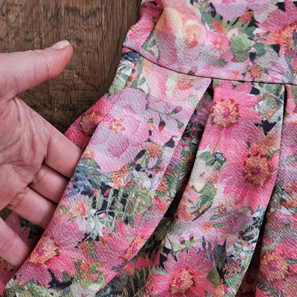 Pink Floral Midi Dress - Picture 6 of 13